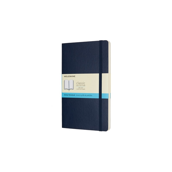 Large Notebook Sapphire Blue Softcover Dotted | Moleskine-0