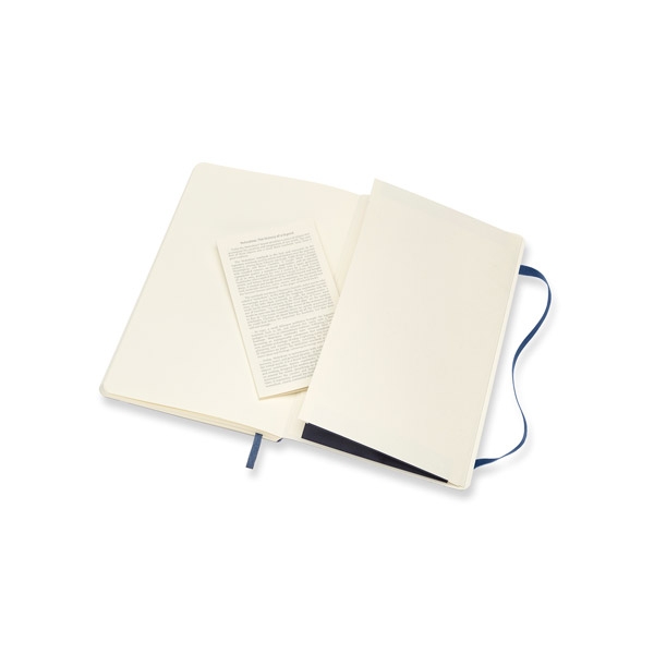 Large Notebook Sapphire Blue Softcover Dotted | Moleskine-472