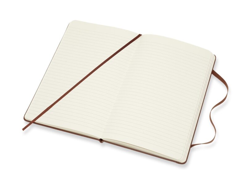 Large Notebook Sienna Brown Leather Hardcover Ruled | Moleskine Limited Collection-726