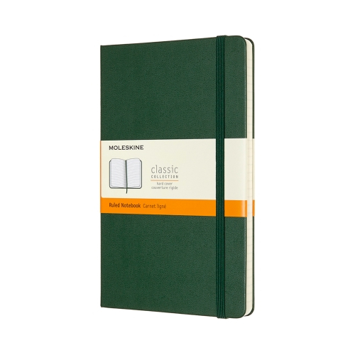 Large Notebook Myrtle Green Hardcover Gelinieerd | Moleskine-0
